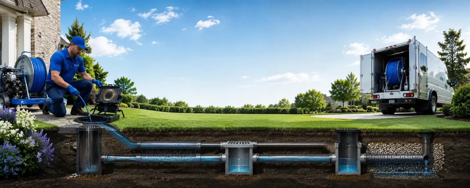 Outdoor drain cleaning information for Hanover, IL